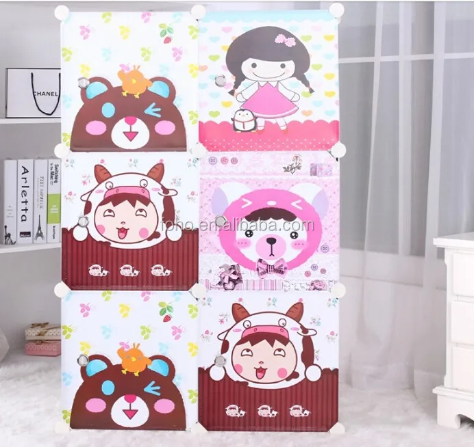 Magic Cubes Shallow Cabinet Cartoon Doors 6 Cubes Cabinets Fh