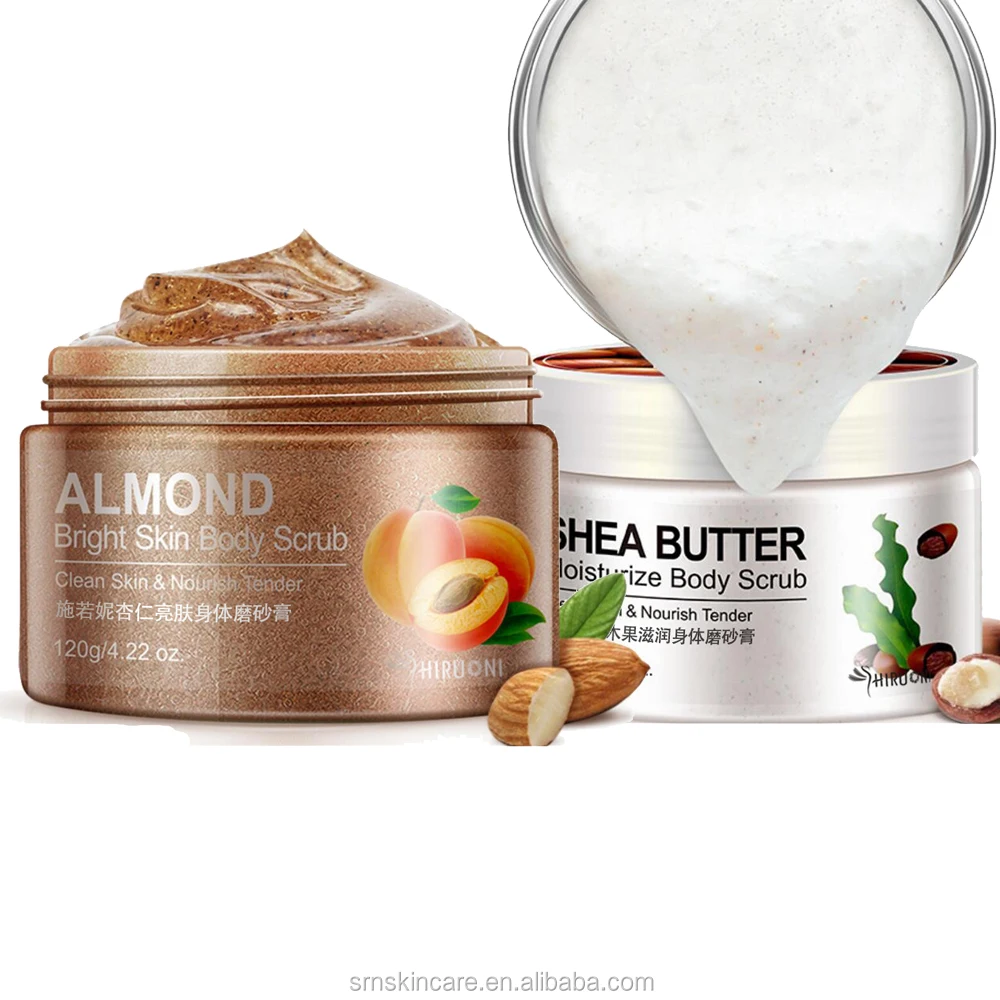 almond butter bright & moisturize body scrub oem provided