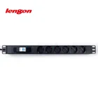 1U German Type 6 Ways Cabinet PDU with single air switch