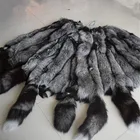 High quality real fox fur pelt genuine silver fox fur skin