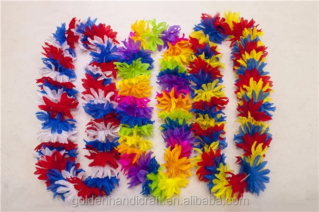 Wholesale Silk Flower Wreaths Hawaiian Necklace Leis