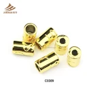 China Factory Price Wholesale Customized Metal Logo Beads Plated in Gold Color