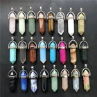 Natural Chakra Quartz Crystals Stones Healing Point Pendants
