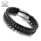 Gift Bulk Cuff Bracelet Wholesale Fashion Bulk Male Wide Genuine Leather Cuff Wrap Bracelet