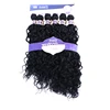 wholesale 6 pieces per pack synthetic hair extensions 6 pcs synthetic bundles weave bulk hair with purple package