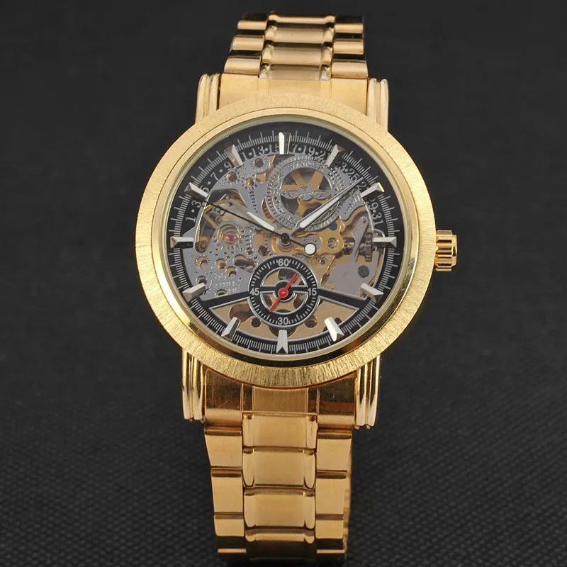 New Silver Watches Luury Brand Men's Fashion Automatic Embossed Skeleton Man Mechanical Watches relogio masculino Relojes