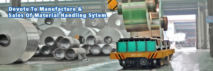 Fabrika çelik bobinler ve alüminyum bobinler malzeme taşıma için kablo makarası bobin ray transfer arabaları