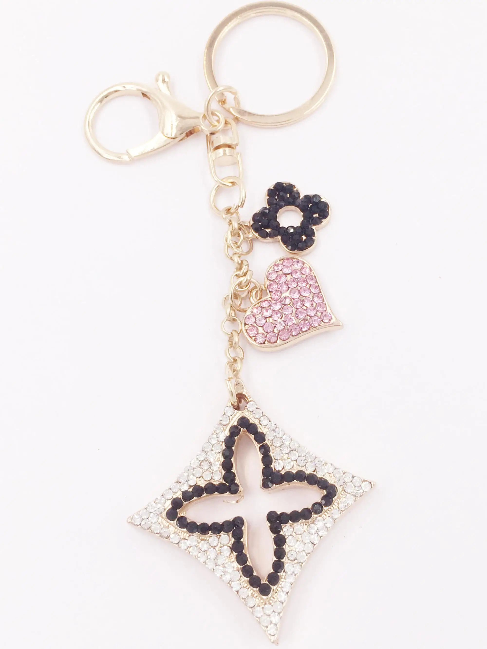 fashion creative crystal keychain male car keychain women bag