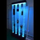 living room luxury LED light up furniture water bubble wine cabinet