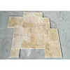Natural beige random pattern antique travertine floor tiles