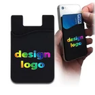 Cell Phone CreditCard Silicone ID Card Holder Sticker Pouch For Mobile Phone
