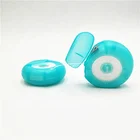 round plastic box eco friendly mint bamboo charcoal dental floss pick with biodegradable material