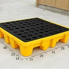 1300mm*1300mm*150mm Standard size durable plastic four drum spill pallet