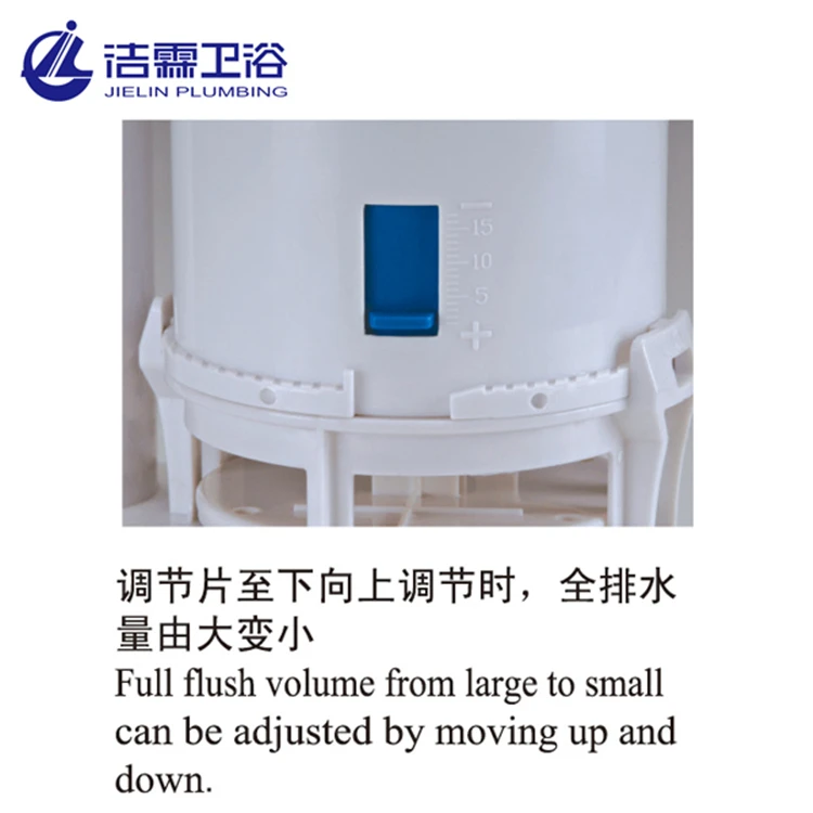 Cheap cistern dual flush valve white color flush toilet mechanism