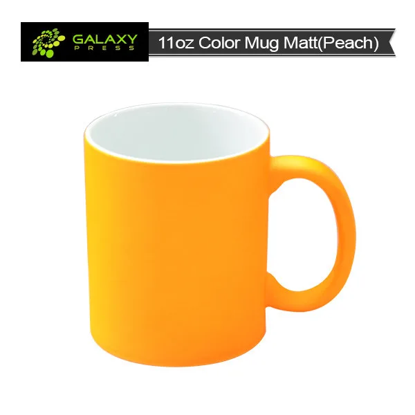 gift 11oz matte finish ceramic sublimation fluorescent mug