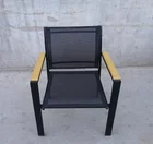 2019 new style metal Plastic wood sofa set with cushion hot sale garden patio outdoor furniture