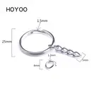 Best Selling 4 Link Keyring Blanks Key Chains Silver Tone Findings Split Rings for promotion