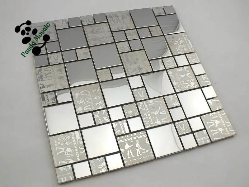 SMT02 Living room wall mosaic Mosaic tile inlay 304 stainless steel mosaics