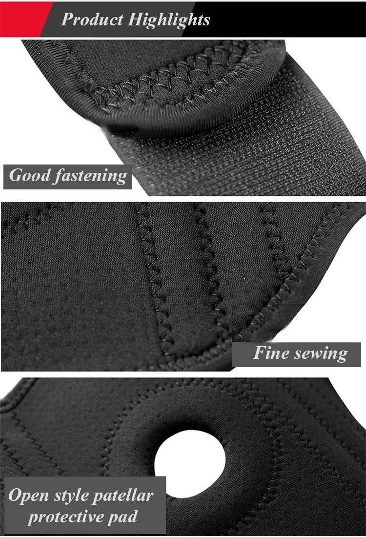 magnetic neoprene sport knee wraps support protection brace with open patella (5)