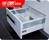 kitchen silent soft closing metal drawer with forest glass