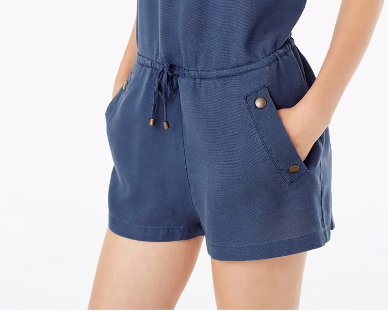新しい セックス デザイン ホル ター ネック女性ファッション ジャンプ スーツ ショーツ サイド ポケット仕入れ・メーカー・工場