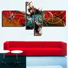 4 Panels 100% Hand Painted Oil Painting Abstract Canvas Wall Art Pictures For Living Room