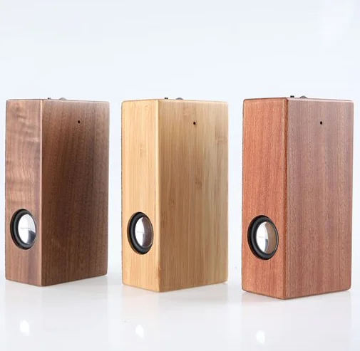 Natural black walnut wooden wireless party portable wifi telepathy speaker with charger - ANKUX.COM