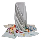 90*90 Pakistan Vintage Custom Pattern Satin Head Silk Scarf