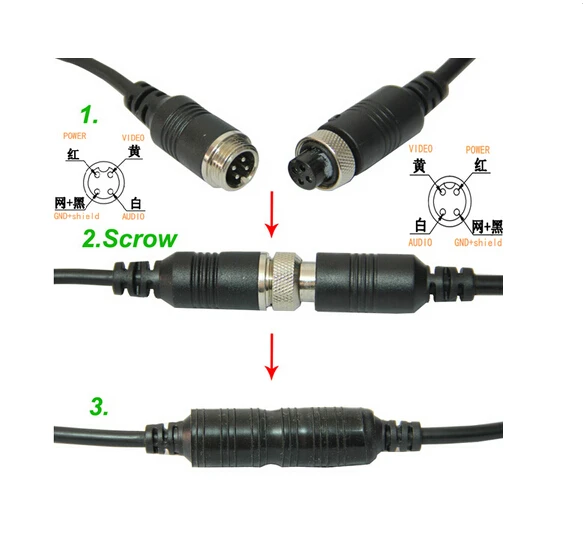 waterproof extension cable M12 4 pin mini DIN connect aviation plug - ANKUX.COM