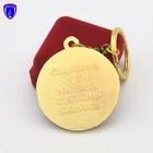 High Quality Nigeria Customs Service Metal Soft Enamel Keychain with Justice And Honesty