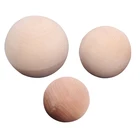 Manufacture custom eco-friendly natural unfinished durable wooden ornament balls set for craft
