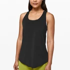Top Quality Spandex Racer Back Vest Sports Apparel Women Black Tank Top
