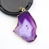 Natural Fantastic Agate Crystal Slices Charm For Key Rings