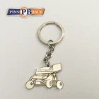 metal keychain 3D custom design With Logo 1.25inch NO MOQ high polish sliver pvc rubber keyring cheap