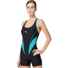 Wholesale Custom swimsuit women's one piece color block Sports Athletic Swimwear