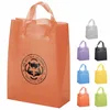 12''X15'' Colorful Printing Waterproof PO Material translucent Handle Plastic Shopping Bags