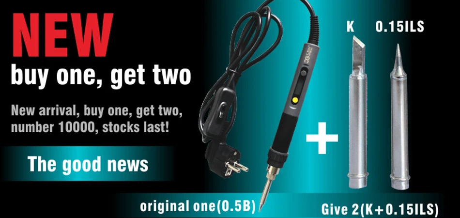 Soldering iron C60W CXG LED Welding Equipment Adjustable Temperature EU plug Welding Heat Pencil 2pcs Tips Soldering iron