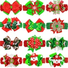 Beatiful grosgrain ribbon Christmas hair bow