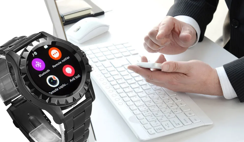 LF08 Bluetooth Smart Watch Fashion Wrist Smartwatch Heart Rate Thermometer UV Measurement for IOS Android Phone Mate