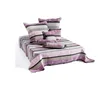 Fancy modern printed purple bedspread quilted cotton bedspread
