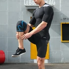 2019 new design elastic gym knitted copper sport padded knee sleeve brace support for running