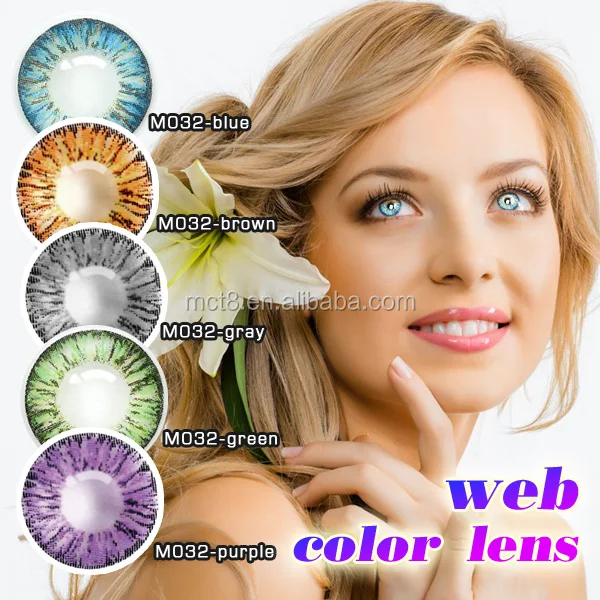 wholesale colored grey brown colour contact lenses