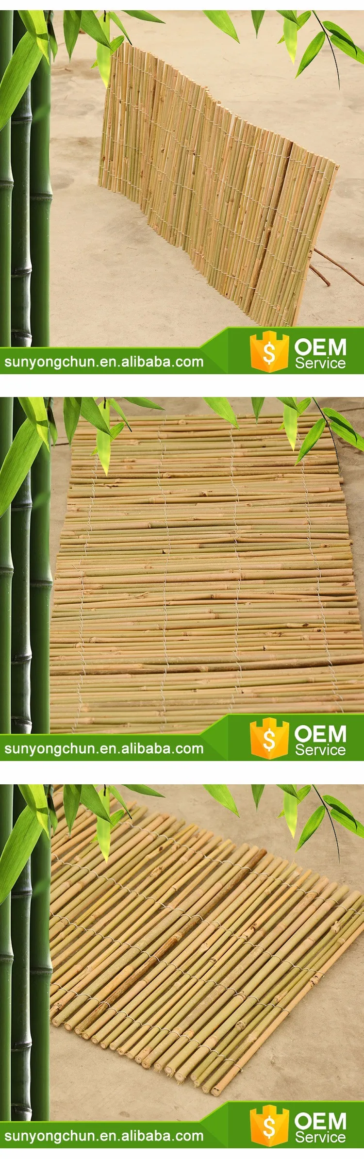 Polished natura water gardening reed fencings rolled fence reed mats