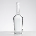 Custom Long Neck Clear 750ml Engraving Glass Alcohol Bottle