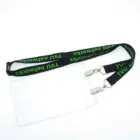 custom print logo college neck strap name tag holder with lanyard