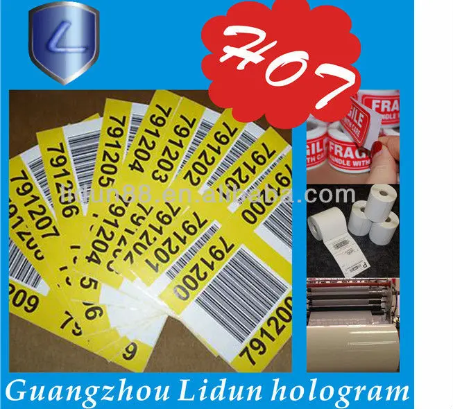 custom hot seal QR code adhesive sticker/adhesive sticker bar