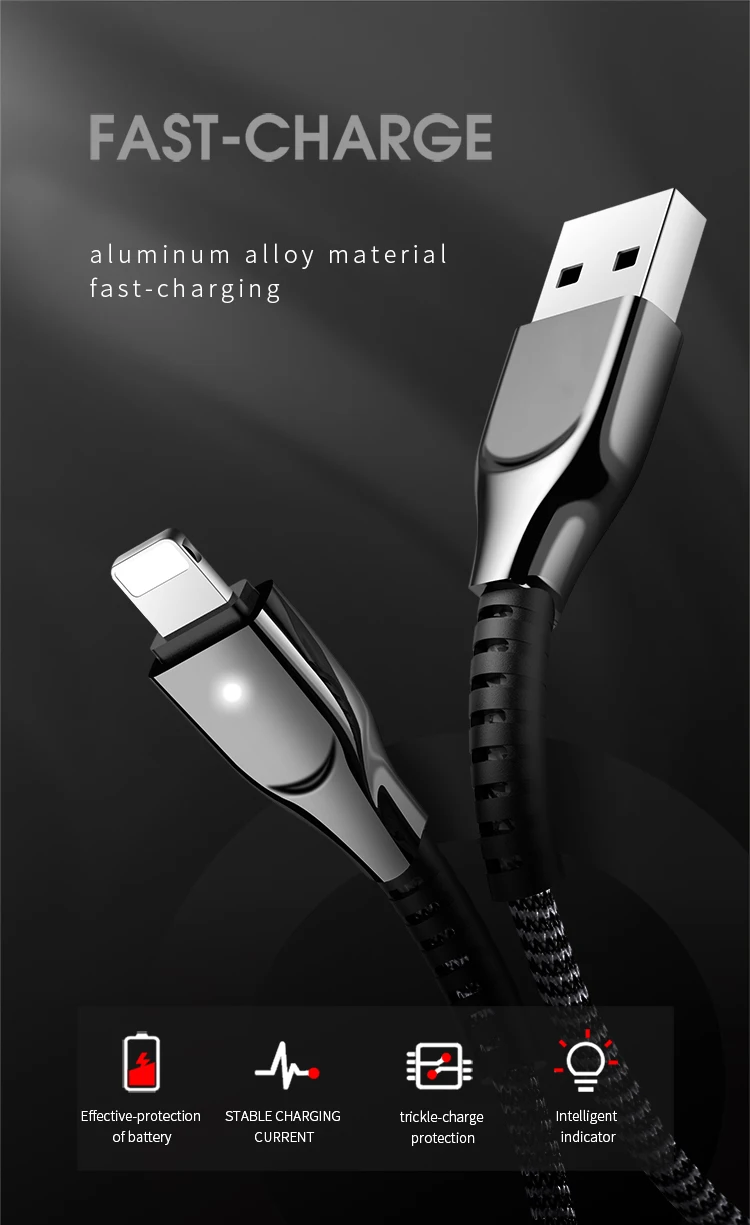Xiaohe factory best selling braided cable led usb cable nylon - ANKUX.COM