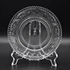 fused decoration crystal glass dessert/cake plate glass dry fruit plate glassware