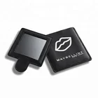 custom black pu frame mini compact mirror