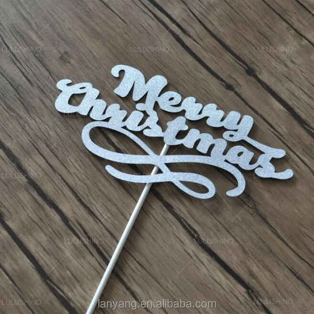 merry christmas cake topper holiday party decor christmas tree